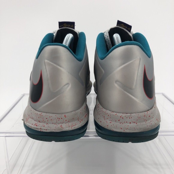 Nike LeBron X Air Max Akron Aeros Mens 9.5 Low Teal Platinum 2013 579765-002 main image 8